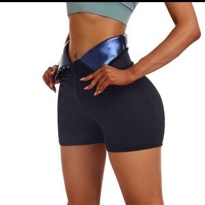 High Waist Black Athletic Shorts